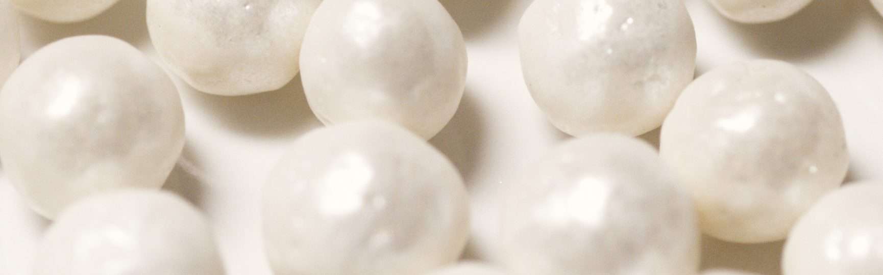 White cultured pearls