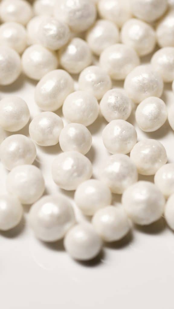 White cultured pearls